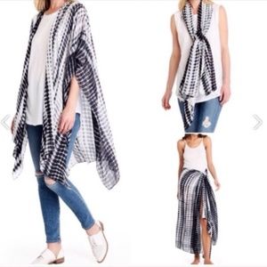 [Michael Stars] Alligator Tie Dye Ruana Wrap